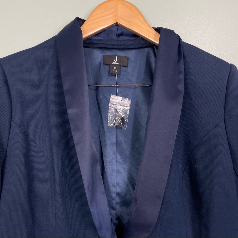 NWOT Jason Wu Tuxedo Jacket Navy Blue Size 10 Style A389314 - Picture 2 of 7
